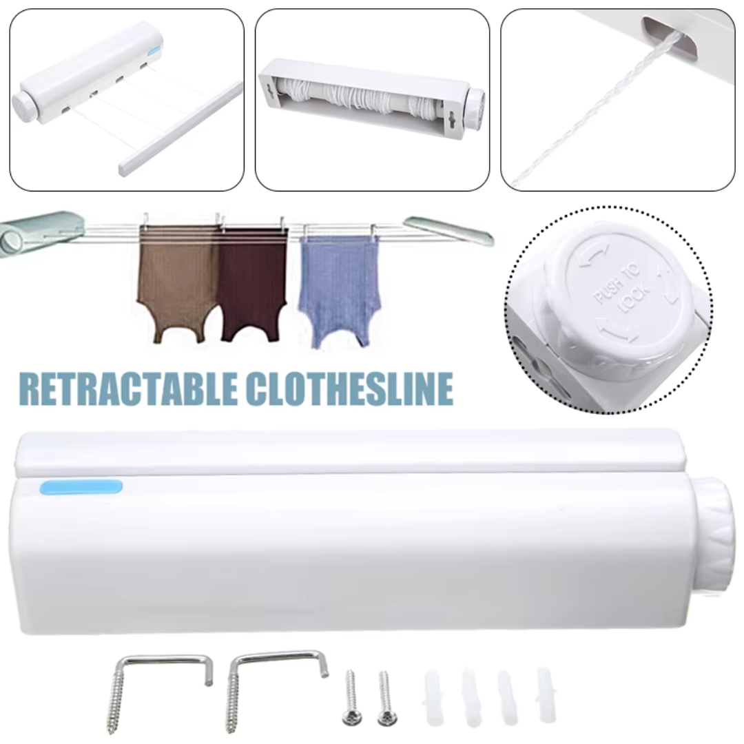 Tendedero retráctil para ropa de 5 lineas