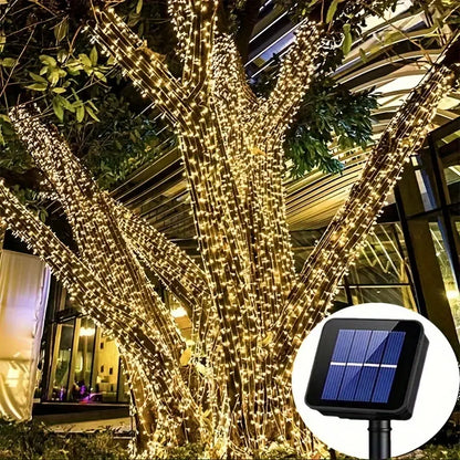 Luces Navideñas LED Solares de 50 Metros para Exterior